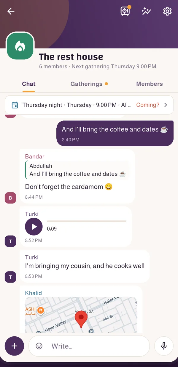 The group chat